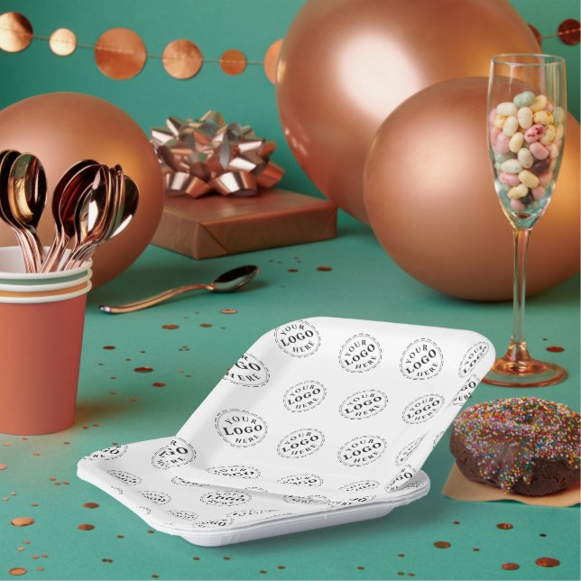 Customisable 9" Square Paper Plate for Events (Multi)
