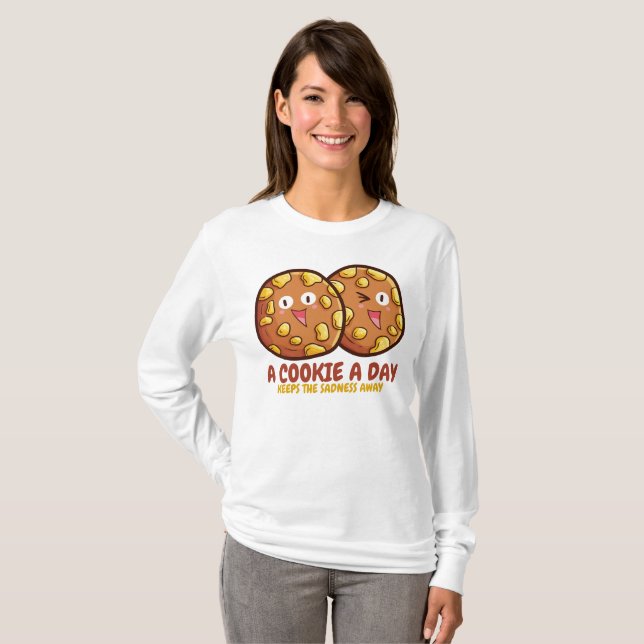 Customisable a cookie a day design T-Shirt (Front Full)