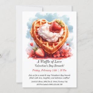 Customisable A Waffle of Love – Valentine’s Day  Invitation