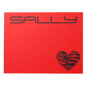 Customisable Abstract Crackle Heart Notepad