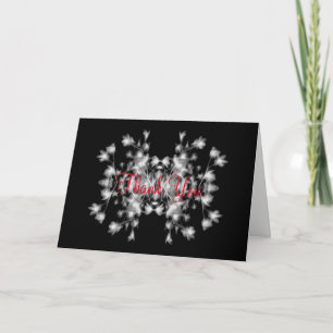 Customisable Abstract Floral Graphic Pattern Thank You Card