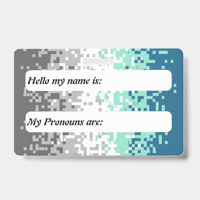 Customisable Abstract Frayromantic Pride Flag     ID Badge (Front)