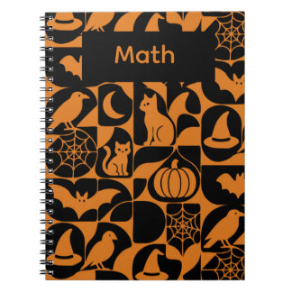 Customisable Abstract Halloween Design Notebook