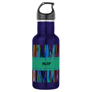 Customisable Abstract Stripes Design 532 Ml Water Bottle