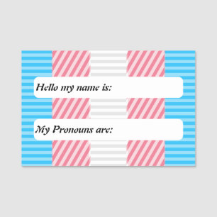 Customisable Abstract Transgender Pride Flag Name Tag