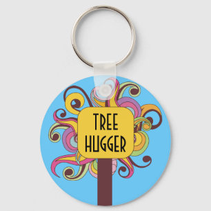 Customisable Abstract Tree Hugger Key Ring