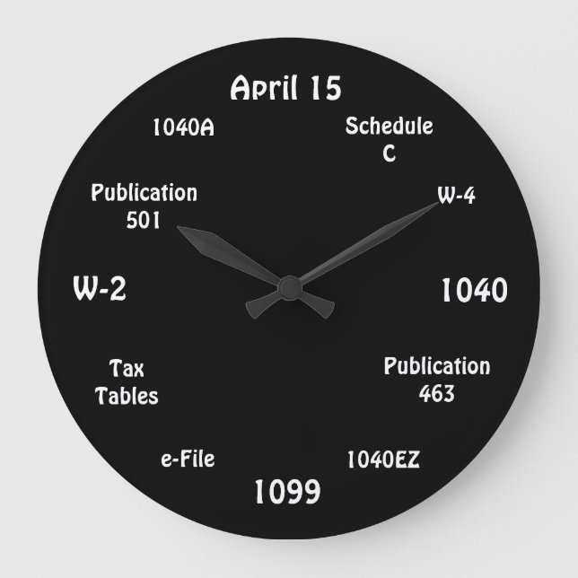 Customisable Accountant Clock - Tax Time Clock (Front)