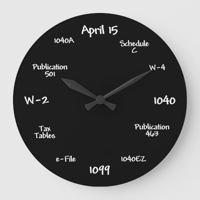 Customisable Accountant Clock - Tax Time Clock (Front)