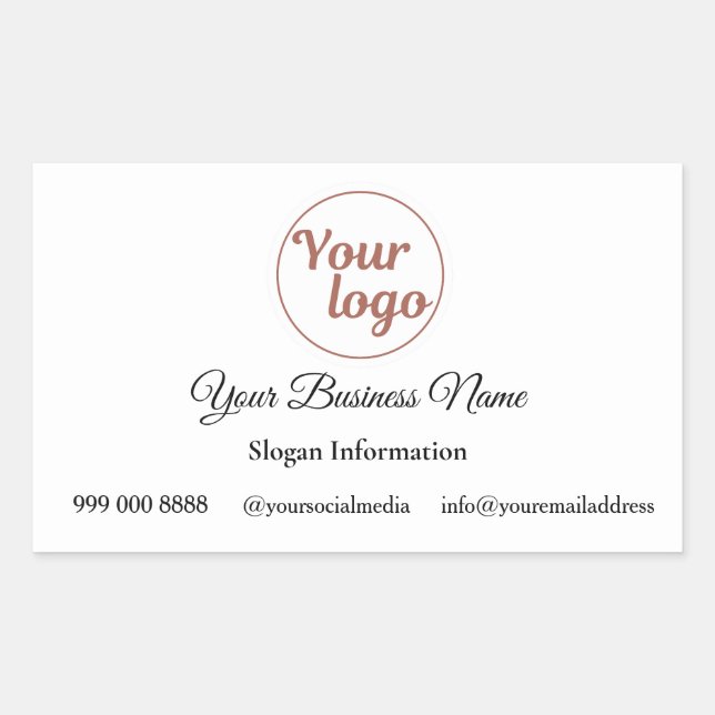 Customisable Add Logo Small Business Sticker (Front)