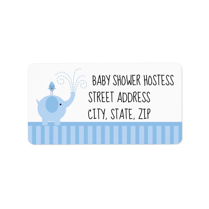 Customisable Address Label For Baby Boy Shower Zazzle Co Uk
