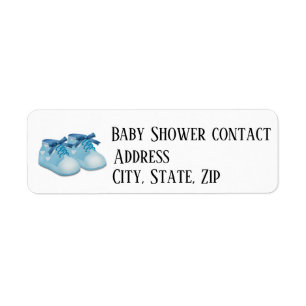 Customisable address label for boy baby shower