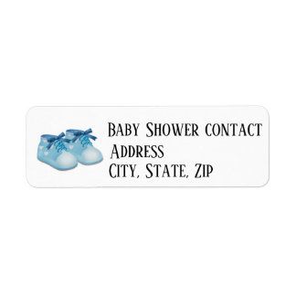 Customisable address label for boy baby shower
