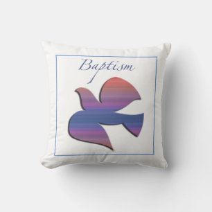 Customisable, Adult Baptism Dove Cushion