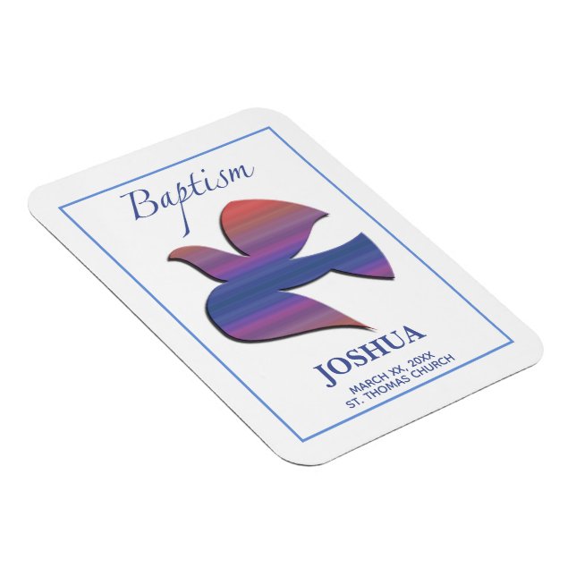 Customisable, Adult Baptism Dove Magnet (Right Side)