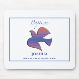 Customisable, Adult Baptism Dove Mouse Mat
