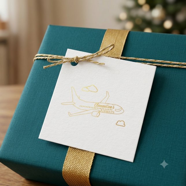 Customisable Aeroplane Favour Tags (Creator Uploaded)