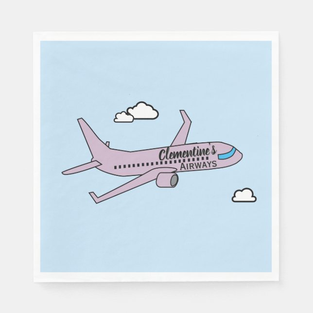 Customisable Aeroplane  Napkin (Front)
