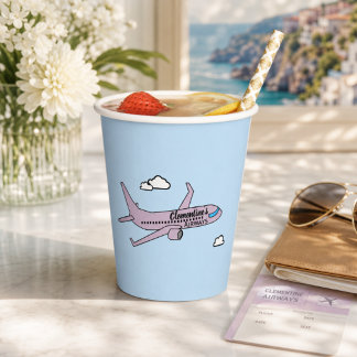 Customisable Aeroplane Paper Cups