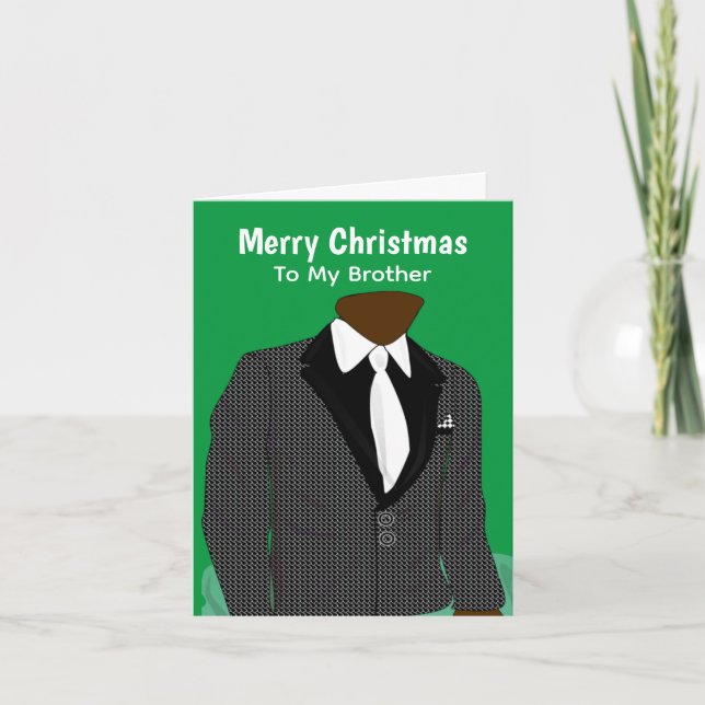 Customisable African American Christmas Card (Front)
