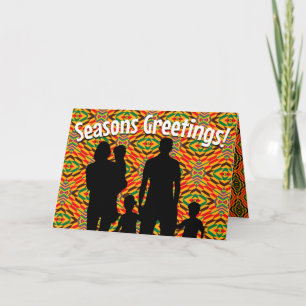 Customisable Afrocentric Holiday Greeting Card