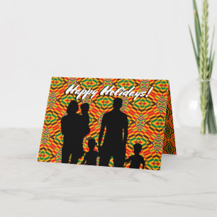 Customisable Afrocentric Holiday Greeting Card