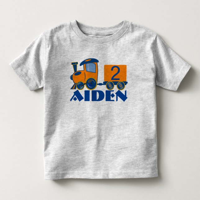 Customisable Age Birthday Train Toddler T-Shirt (Front)