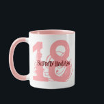Customisable Age Sixteen 18th birthday Coffee Mug<br><div class="desc">Customise to any age with one click. Displayed in 18th birthday. You can make it 19, 20th or any other age.Funny mug novelty mudg design. Designed mug designed forany age with funny quotes for one of a kind birthday mug. Customise it for some one turning 40 with smart quip or...</div>