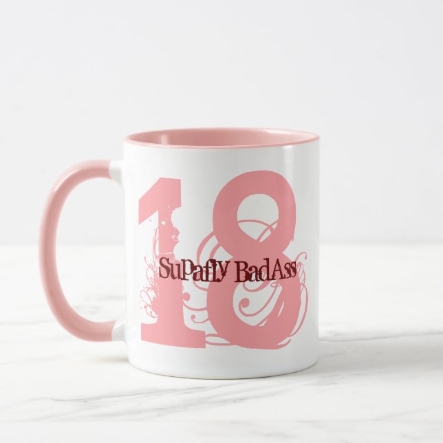 Customisable Age Sixteen 18th birthday Coffee Mug (Left)