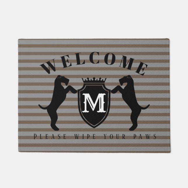 Customisable Airedale Terrier Door Mat (Front)