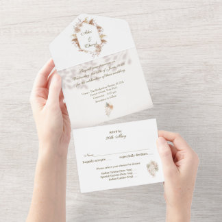 Customisable All in One Wedding Invitation 