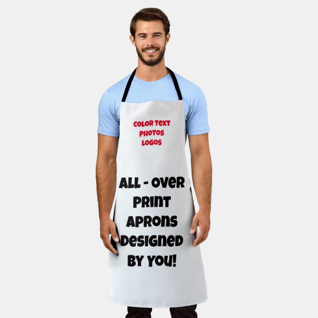 Customisable All - Over Print Aprons by You (Worn)