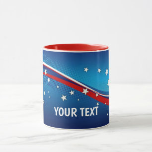 Customisable American theme stars & stripes Mug