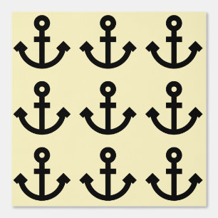 Customisable Anchor Icon Pattern over Blonde Yello Wallpaper