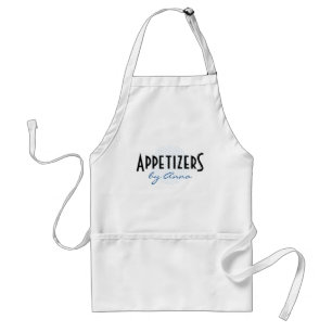 Customisable and Classy Apron with blue polka dots