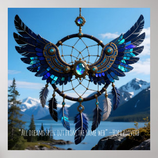 Customisable and Dowloadable Dreamcatcher Wings Poster