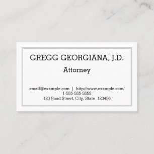 Customisable and Minimal Attorney Business Card
