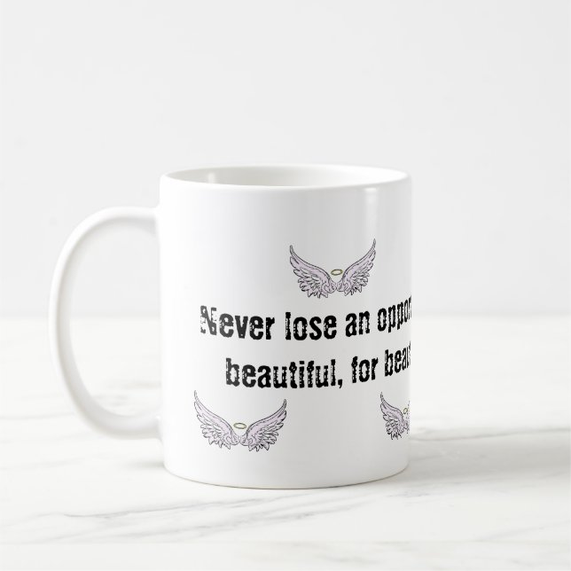 Customisable angel wings coffee mug  (Left)