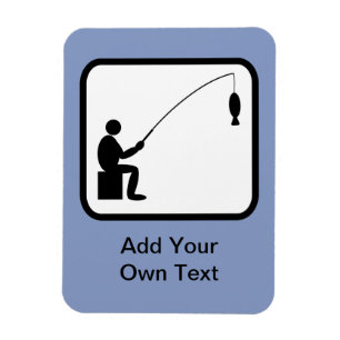 Customisable Angler Logo Magnet