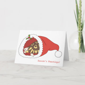 Customisable Angulate Tortoise Christmas Card