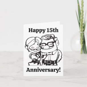 Customisable Anniversary Couple Drawing Card