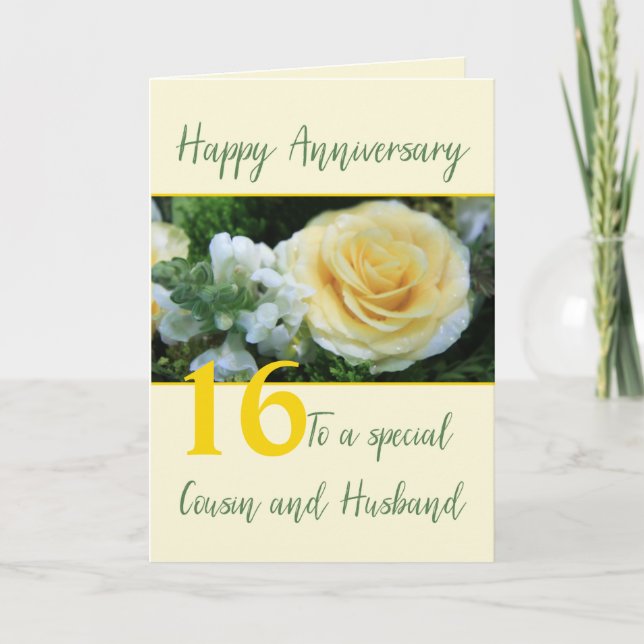 Customisable Anniversary Cousin and Husband Card (Front)