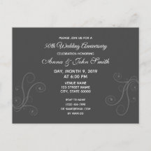 Customisable anniversary invitation minimal