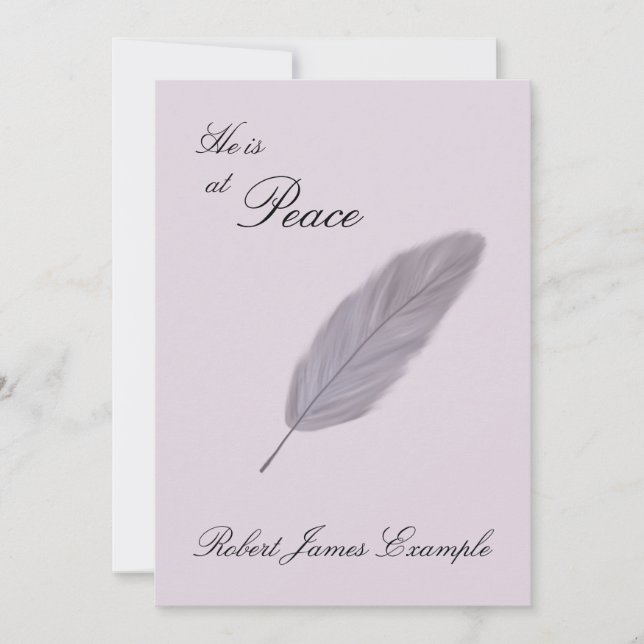 Customisable Announcement of Death (Feather) (Front)