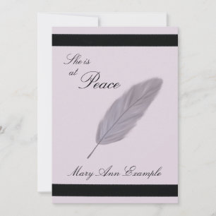 Customisable Announcement of Death (Feather)