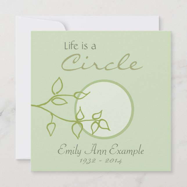 Customisable Announcement of Death (Leaves) (Front)