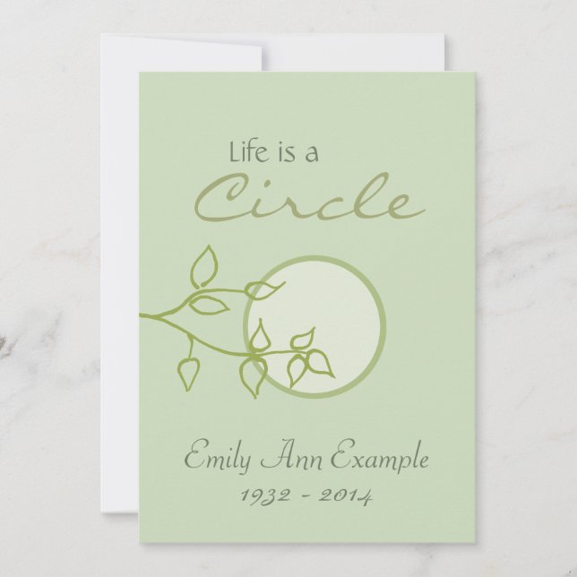 Customisable Announcement of Death (Leaves) (Front)