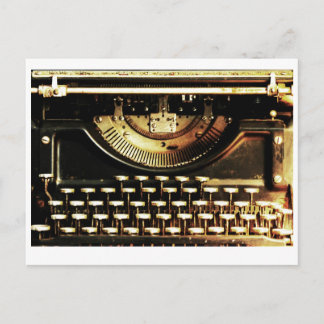 Customisable antique typewriter postcard