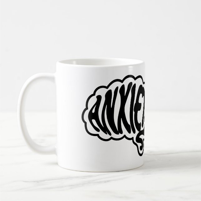 Customisable Anxiety Brain Coffee Mug (Left)
