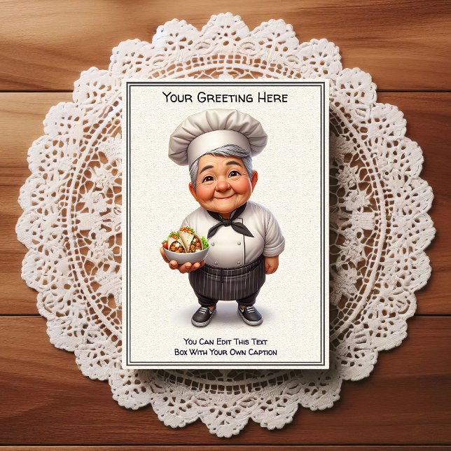 Customisable Any Occasion Cooking / Chef Postcard (Creator Uploaded)