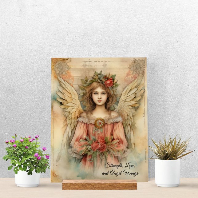 Customisable Any Occasion Vintage Angel Acrylic Sign (Creator Uploaded)